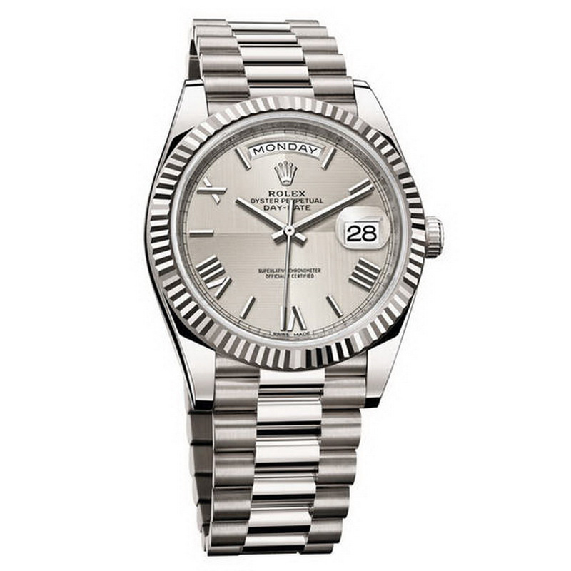 rolex oyster white gold