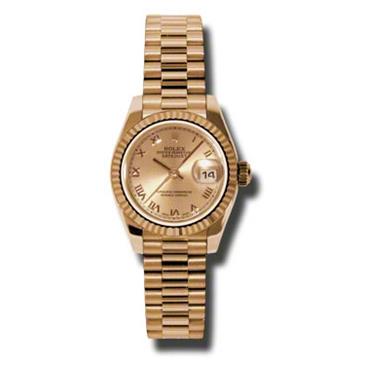 Rolex Datejust Lady Gold 26mm Fluted President 179175 chrp