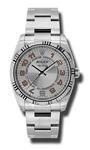 Rolex Air-King White Gold Fluted Bezel 34mm 114234 scao