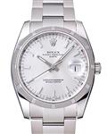Rolex Date 34mm Engine Turned Bezel 115210 sio