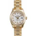 Rolex Datejust Lady Gold 26mm Fluted President 179178 wdp