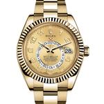 Rolex Sky-Dweller 326938 Gold Watch (Champagne)